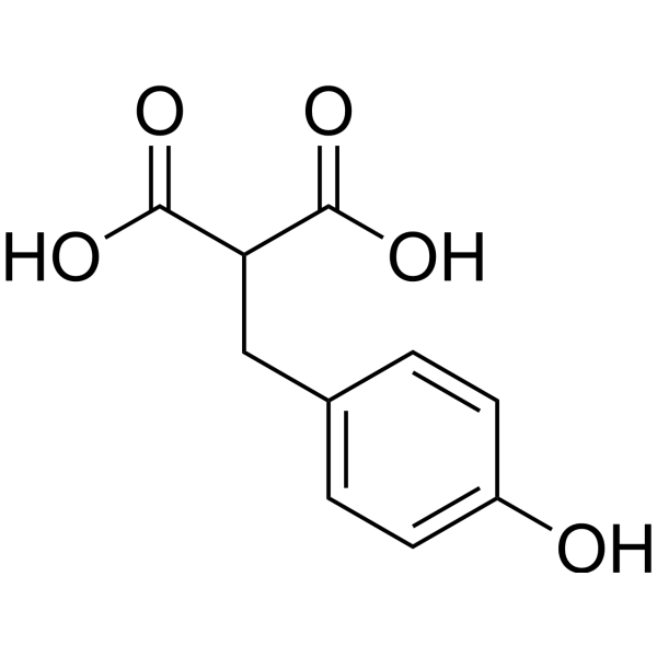 (p-Hydroxybenzyl)malonic acid Chemical Structure