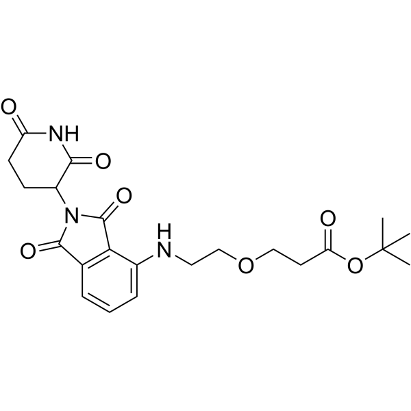 Thalidomide-4-NH-PEG1-COO(t-Bu) Chemical Structure