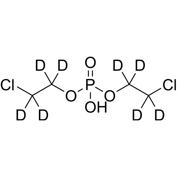 Bis(2-chloroethyl) phosphate-d<sub>8</sub> Chemical Structure