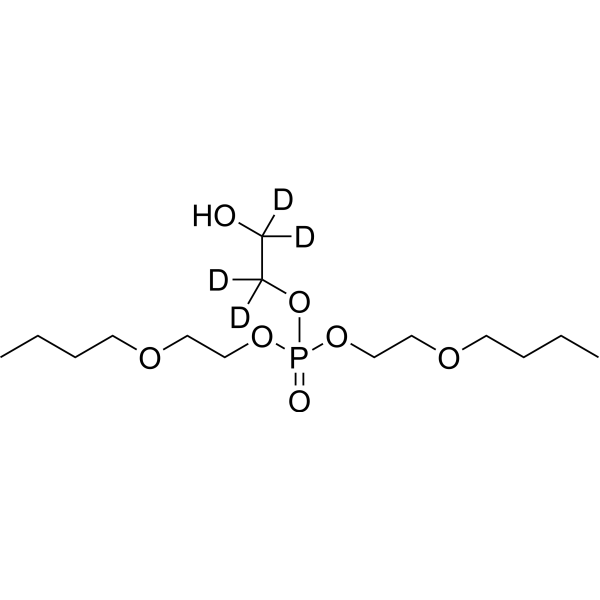 Bis(2-butoxyethyl) 2-hydroxyethyl phosphate-d4 Chemical Structure