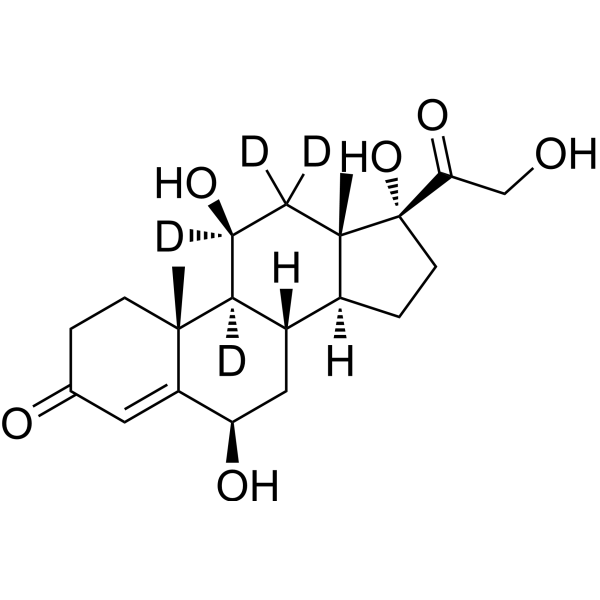 6β-Hydroxy Cortisol-d<sub>4</sub> Chemical Structure