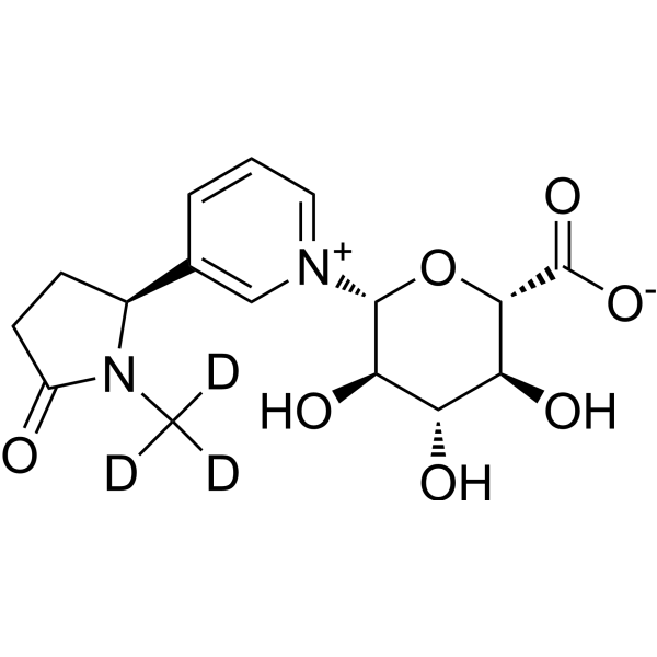 (±)-Cotinine-N-β-Glucuronide-d<sub>3</sub> Chemical Structure