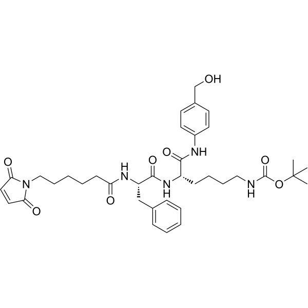 Mc-Phe-Lys(Boc)-PAB Chemical Structure