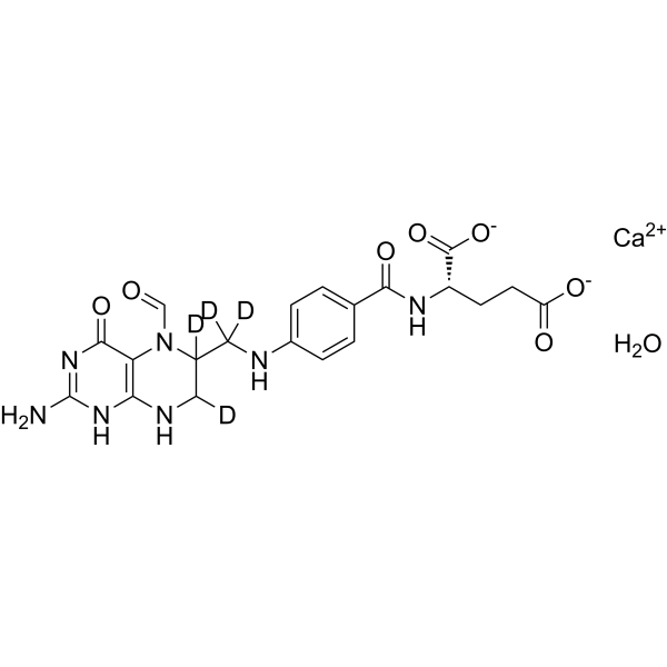 Leucovorin-d<sub>4</sub> (calcium hydrate), >90% Chemical Structure
