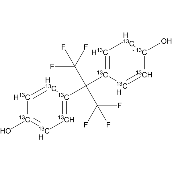 Bisphenol AF-<sup>13</sup>C<sub>12</sub> Chemical Structure