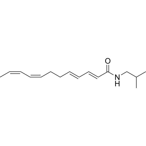Dodeca-2E,4E,8Z,10Z/E-N-tetraenoic acid isobutylamide