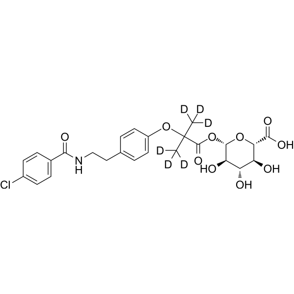 β-D-GlcUA-Bezafibrate-d<sub>6</sub> Chemical Structure