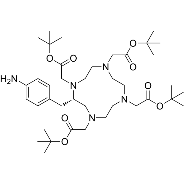 p-NH2-Bn-DOTA-tetra(t-Bu ester) Chemical Structure