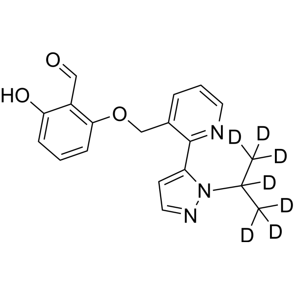 Voxelotor-d<sub>7</sub> Chemical Structure