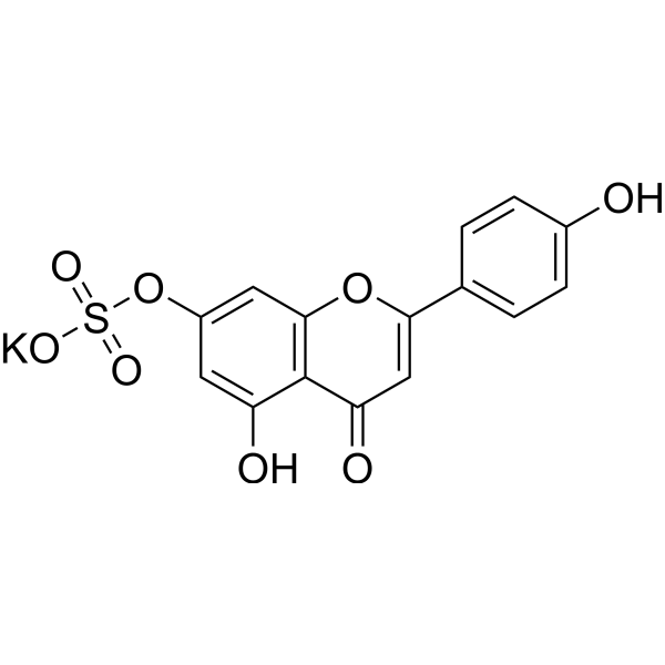 Apigenin-7-O-sulfate potassium Chemical Structure
