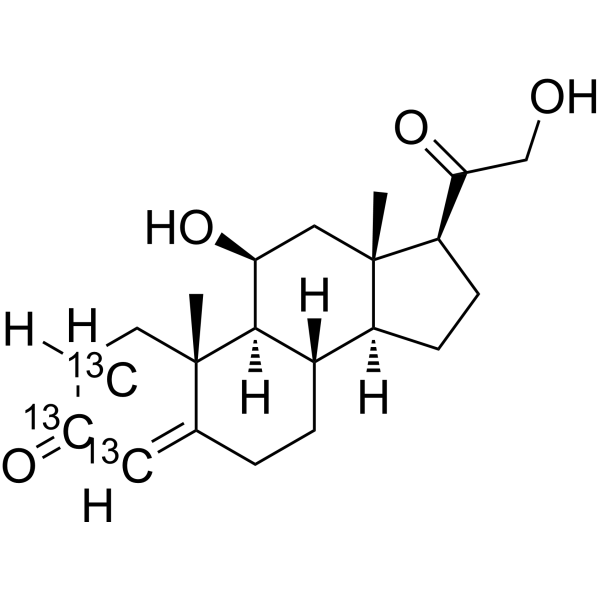 Corticosterone-13C3 Chemical Structure