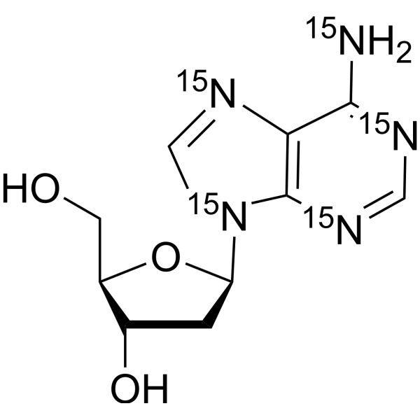 2'-Deoxyadenosine-<sup>15</supN<sub>5</sub> Chemical Structure