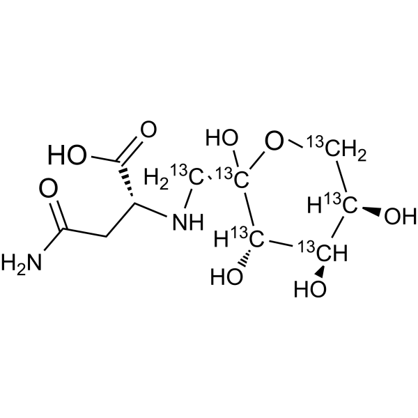 N-(1-Deoxy-D-fructos-1-yl)-L-asparagine-13<em>C</em>6