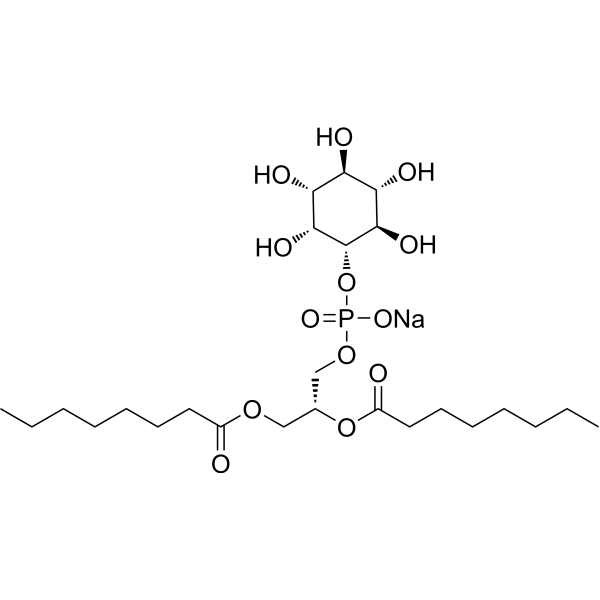 Phosphatidylinositol-1,2-dioctanoyl sodium Chemical Structure