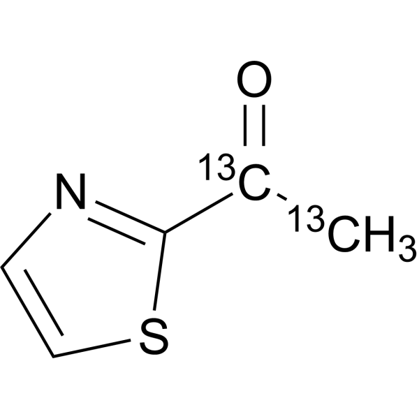 2-Acetylthiazole-<sup>13</sup>C<sub>2</sub> Chemical Structure