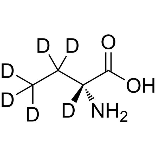 D(-)-2-Aminobutyric acid-d<sub>6</sub> Chemical Structure