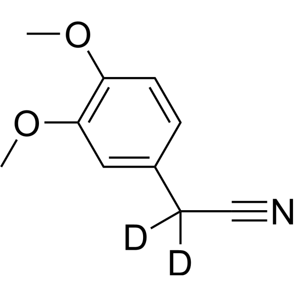 3,4-Dimethoxyphenylacetonitrile-α,α-d<sub>2</sub> Chemical Structure