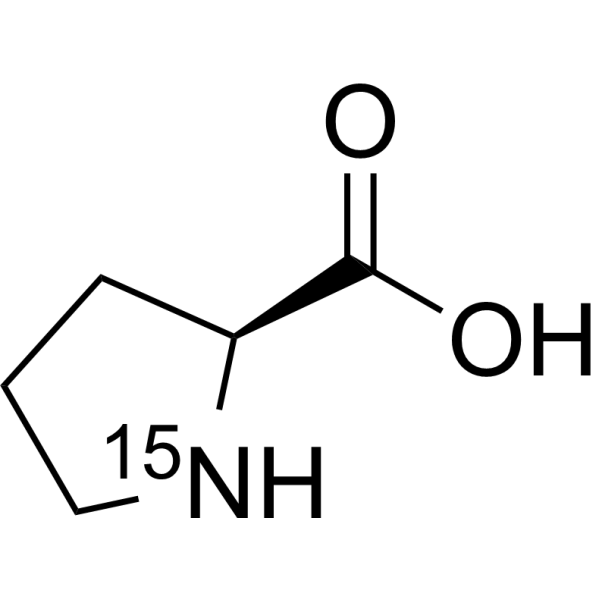 L-Proline-<sup>15</sup>N Chemical Structure