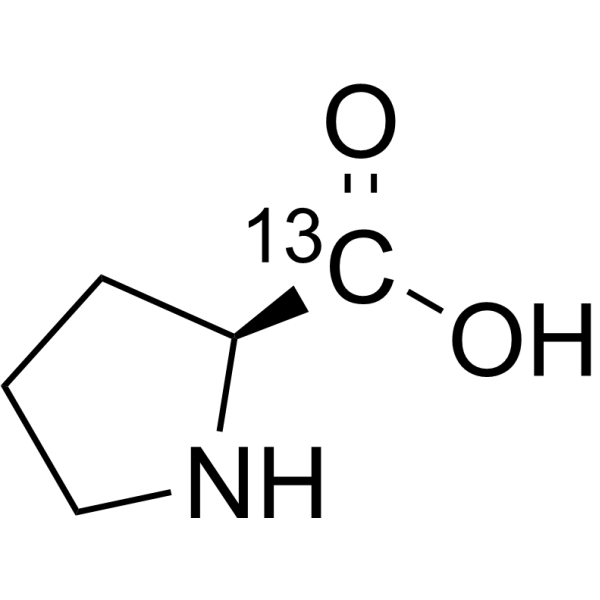 L-Proline-<sup>13</sup>C Chemical Structure