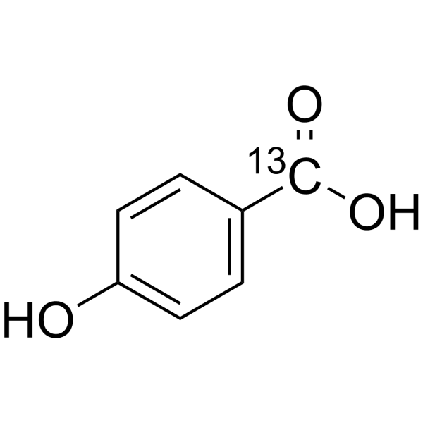 4-Hydroxybenzoic acid-<sup>13</sup>C Chemical Structure