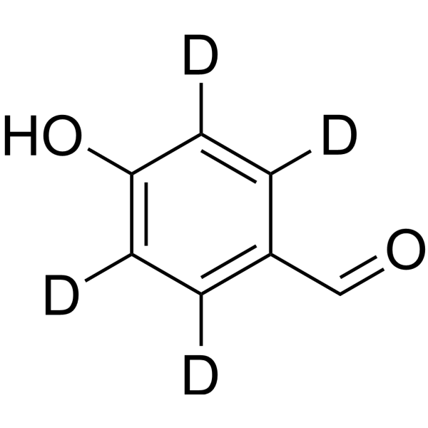 p-Hydroxybenzaldehyde-d<sub>4</sub> Chemical Structure
