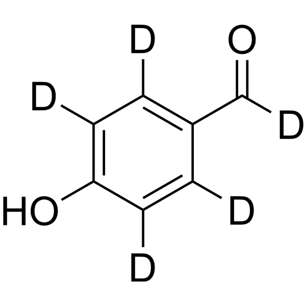 p-Hydroxybenzaldehyde-d<sub>5</sub> Chemical Structure