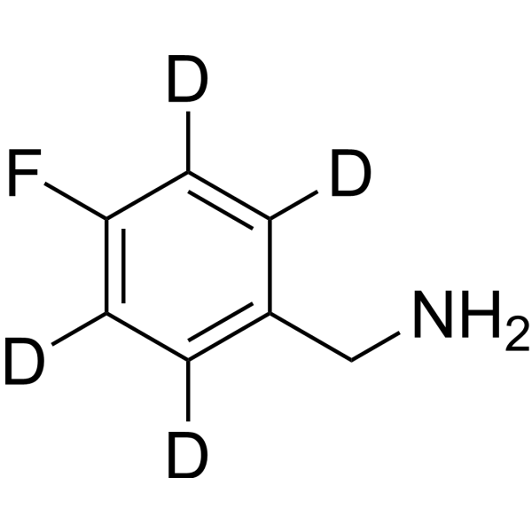 p-Fluorobenzylamine-d<sub>4</sub> Chemical Structure