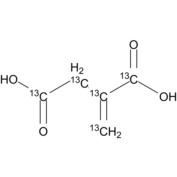 Itaconic acid-<sup>13</sup>C<sub>5</sub> Chemical Structure