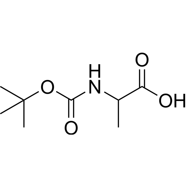 tert-Butoxycarbonyl-DL-alanine Chemical Structure