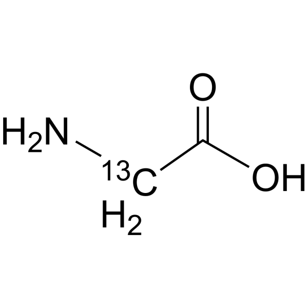 Glycine-2-<sup>13</sup>C Chemical Structure