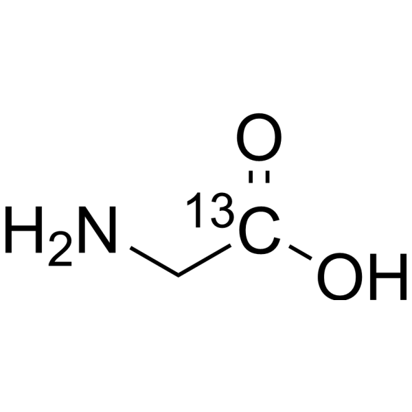 Glycine-1-<sup>13</sup>C Chemical Structure