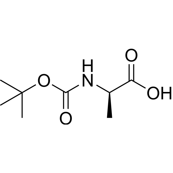 N-tert-Butoxycarbonyl-D-alanine Chemical Structure