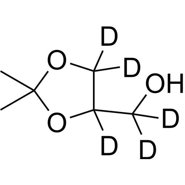 2,2-Dimethyl-1,3-dioxolane-4-methanol-d<sub>5</sub> Chemical Structure